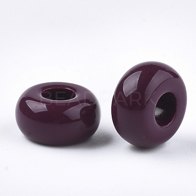 Opaque Acrylic European Beads SACR-T344-06D-1