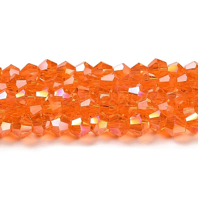 Transparent Electroplate Glass Beads Strands EGLA-A039-T4mm-B11-1
