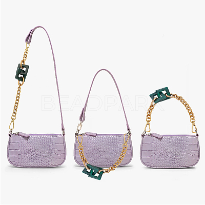 Acrylic Square Link Chain Bag Handles FIND-WH0135-36-1
