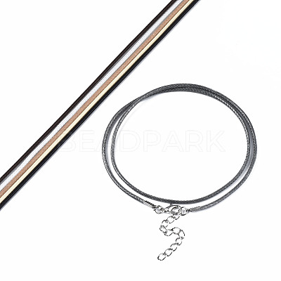 Waxed Cord Necklace Making NCOR-T003-02-1