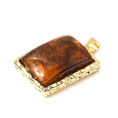 Brass Resin Pendants KK-A296-53G-G02-1