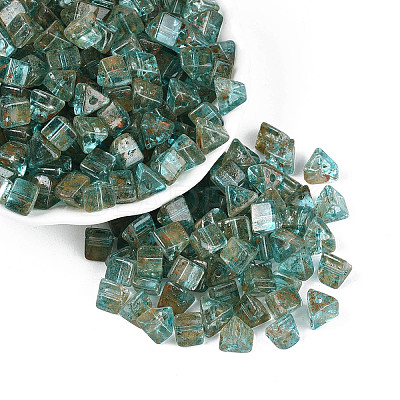 Picasso Transparent Glass Beads SEED-Q039-02E-1
