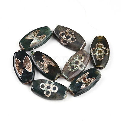 Tibetan Style dZi Beads G-S359-250A-1