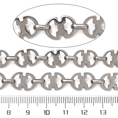 304 Stainless Steel Oval Link Chains CHS-S012-24P-1