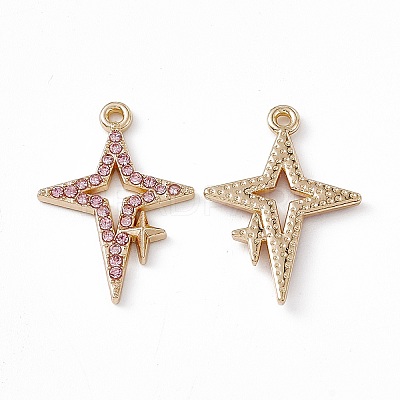 Alloy Rhinestone Pendants PALLOY-P287-08LG-02-1
