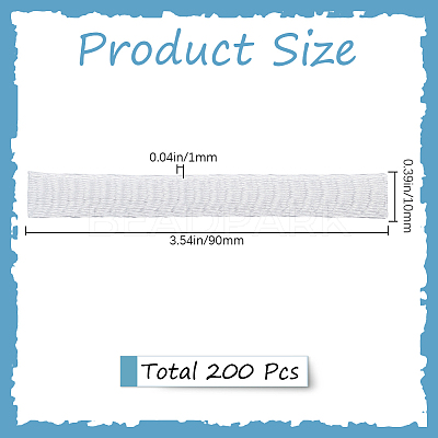 200Pcs PE Makeup Brush Protector Reusable Expandable Mesh Cover MRMJ-GF0001-51C-1