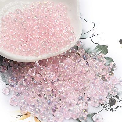 6/0 Inside Colours Fringe Glass Seed Beads SEED-A034-03F-1