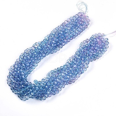 Baking Paint Transparent Glass Beads Strands LS-DGLA-A035-T10mm-A06-1