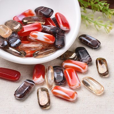 Opaque Czech Glass Beads GLAA-0018-18-1