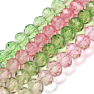 Transparent Painted Glass Beads Strands X1-DGLA-A034-T8mm-A18-1