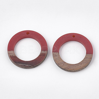 Resin & Walnut Wood Pendants LS-RESI-S358-04D-1