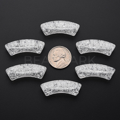 Transparent Crackle Acrylic Beads CACR-S009-001B-NA-1
