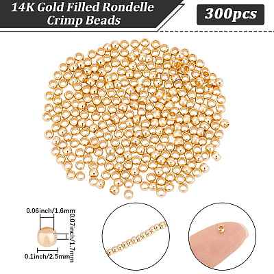 3Bags Brass Crimp Beads KK-BBC0026-09B-1