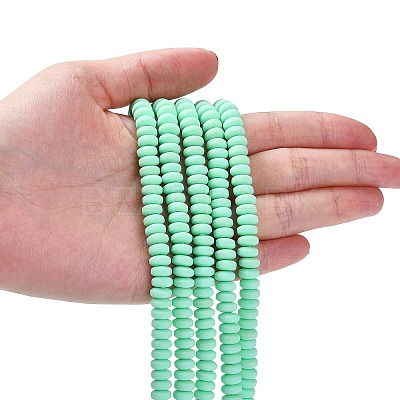 Handmade Polymer Clay Beads Strands X-CLAY-N008-008P-1