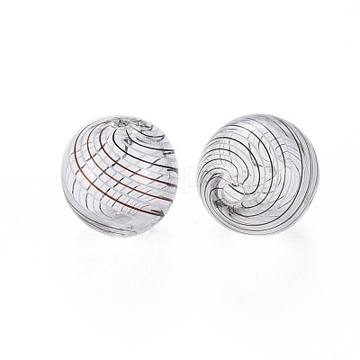 Transparent Handmade Blown Glass Globe Beads GLAA-T012-35C-05-1