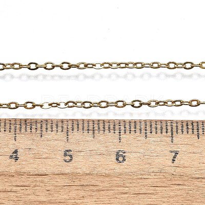 Ion Plating(IP) 304 Stainless Steel Cable Chain Necklaces NJEW-E026-04G-B-1