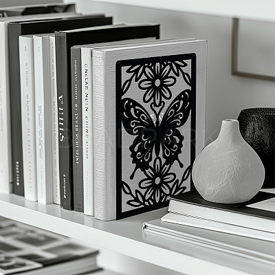 Non-Skid Iron Bookend Display Stands AJEW-WH0548-007-1