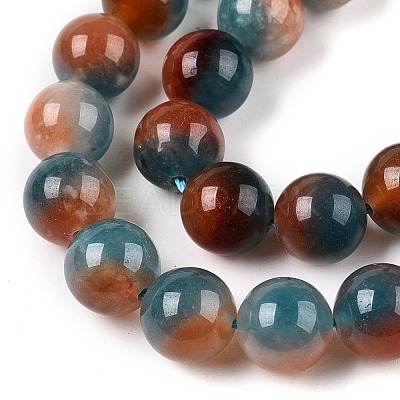 Dyed Natural White Jade Beads Strands G-T138-10mm-210-5-1