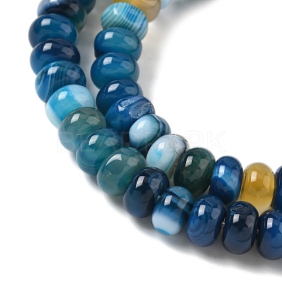Natural Banded Agate Beads Strands G-F790-I01-01I-1