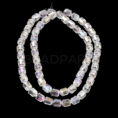 Electroplate Transparent Column Glass Beads Strands EGLA-A043-02-AB04-1