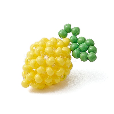 Seed Beads Beaded Charms PALLOY-MZ00313-1