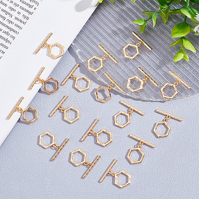 18Pcs Brass Toggle Clasps KK-GO0001-12-1