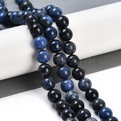 Natural Dumortierite Beads Strands G-G167-A06-10MM-1