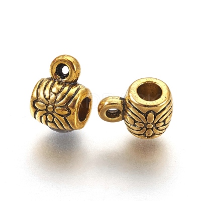 Tibetan Style Alloy Tube Bails X-GAB698Y-1