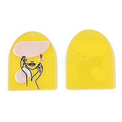 Translucent Cellulose Acetate(Resin) Pendants KY-T040-39C-1
