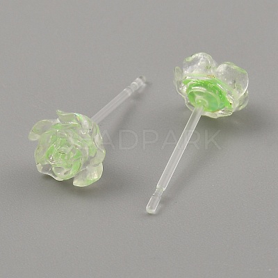 Resin Stud Earrings EJEW-WH0016-39A-1