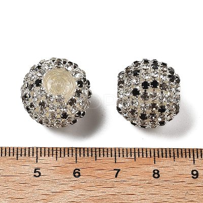 Sparkle Glass Rhinestone Round Beads OACR-S048-01I-1