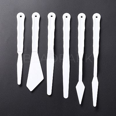 Plastic Oil Painting Scraper Knife AJEW-L083-01-1