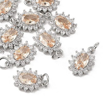 SHEGRACE Brass Micro Pave Cubic Zirconia Pendants XGRQ2O263-446A-P-1