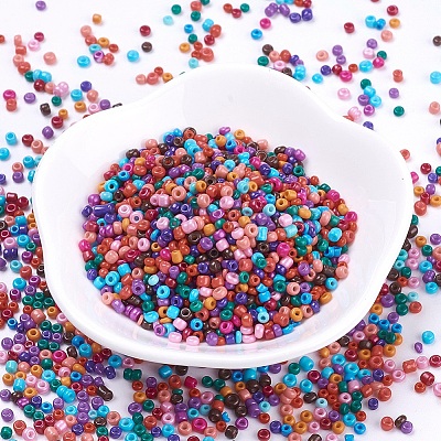 12/0 Baking Paint Glass Seed Beads SEED-S001-KM-1
