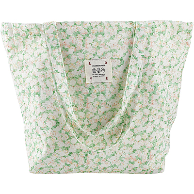 Flower Printed Canvas Women's Tote Bags ABAG-WH20005-06-1