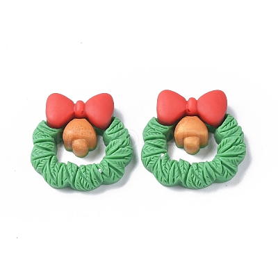 Christmas Theme Opaque Resin Cabochons RESI-F042-01B-1