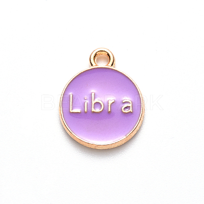 Alloy Enamel Pendants ENAM-S124-01B-01K-1