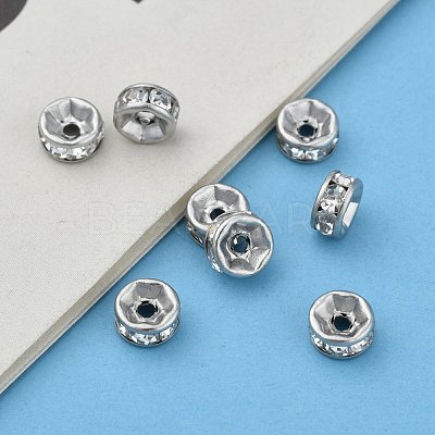 316 Surgical Stainless Steel Crystal Rhinestone Spacer Beads X-STAS-N032-06P-1