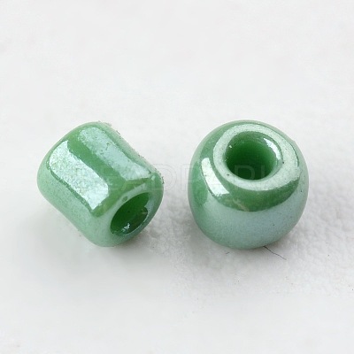DIY Craft Beads 12/0 Opaque Colors Lustered Round Glass Seed Beads X-SEED-A012-2mm-127-1