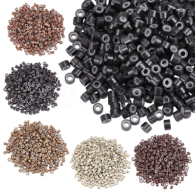3000Pcs 6 Colors Lead Dreadlocks Beads Hair Decoration DIY-ME0001-69-1
