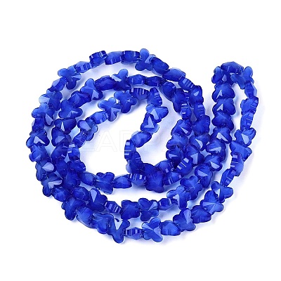 Opaque Glass Beads Strands GLAA-N073-01G-1