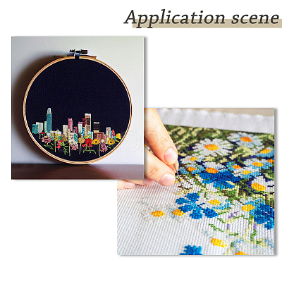 3Pcs Linen Cross Stitch Fabric DIY-DC0003-81A-1