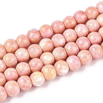 Baking Paint Glass Beads Strands DGLA-N016-4mm-M-1