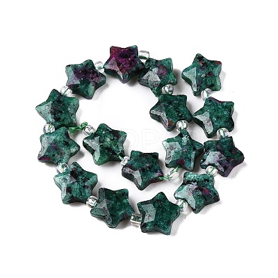 Natural Ruby in Zoisite Beads Strands G-T138-194-1