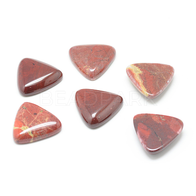 Natural Red Rainbow Jasper Cabochons G-T025-10x10mm-02-1