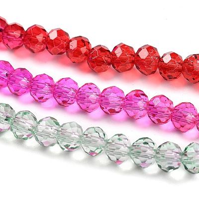 Transparent Painted Glass Beads Strands DGLA-A034-T4mm-A24-1