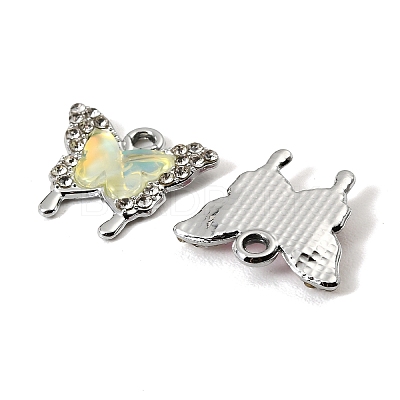 UV Plating Alloy Glass Pendants FIND-K032-46P-1