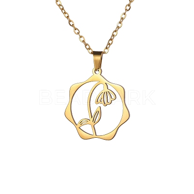 304 Stainless Steel Pendant Necklace PW-WG26640-11-1