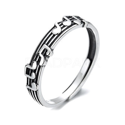 Musical Note 925 Sterling Silver Adjustable Rings FS-WG761CA-01-1