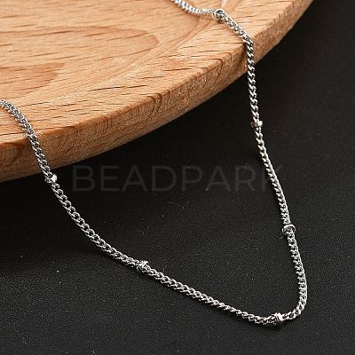 2MM Brass Satellite Chain Necklaces for Women NJEW-D302-49P-1